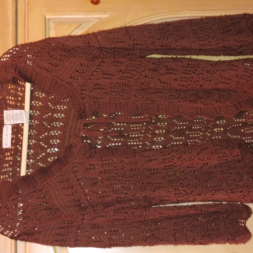 White Stag Ladies Knit Cardigan X-Large Brown 🤎 Pre Owned